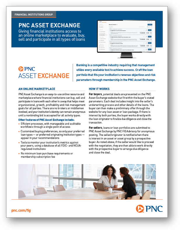 PNC Asset Exchange - Client Product Sheet