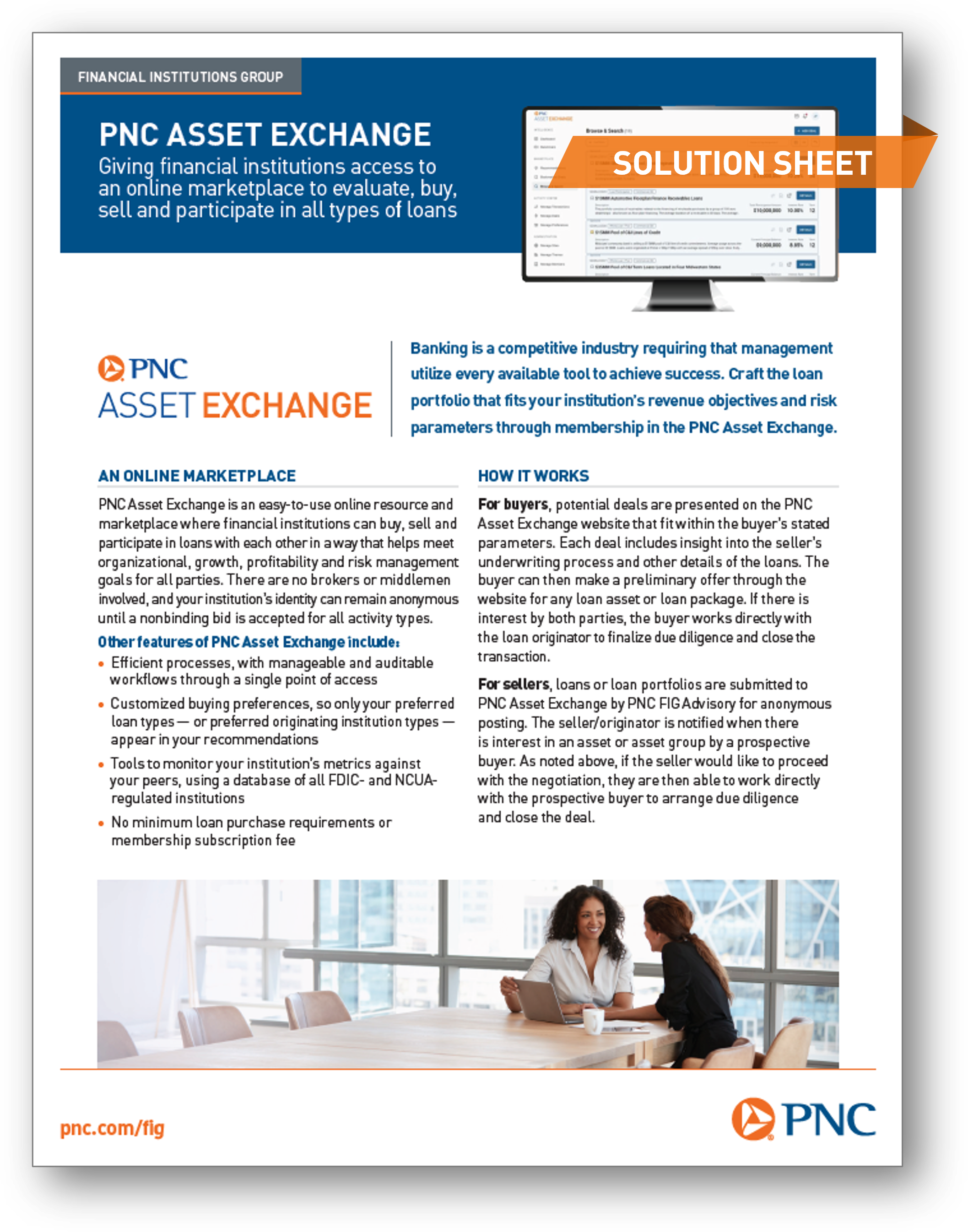 PNC Asset Exchange - Client Solution Sheet